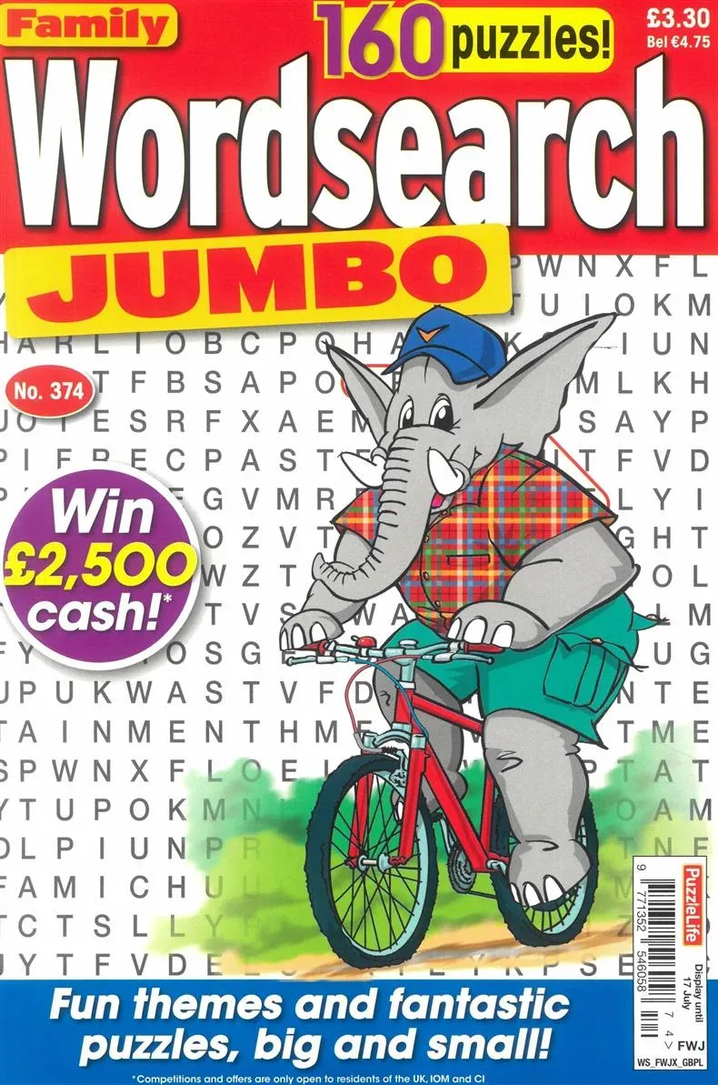 Puzzlelife Family Wordsearch Jumbo Magazine 1