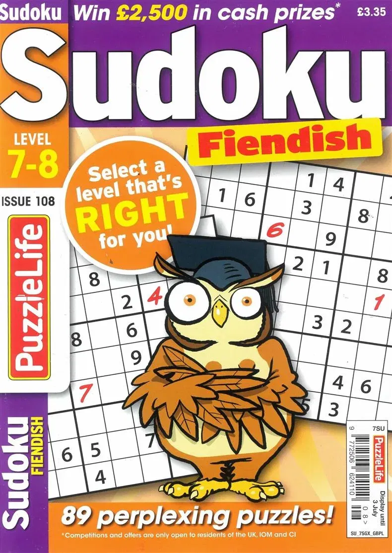 Puzzlelife Sudoku Fiendish 6-7 Magazine