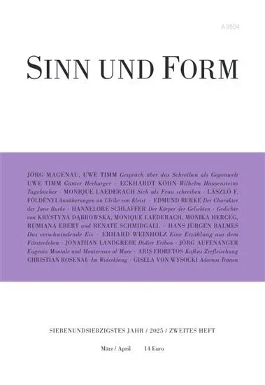 Sinn und Form (alemán)