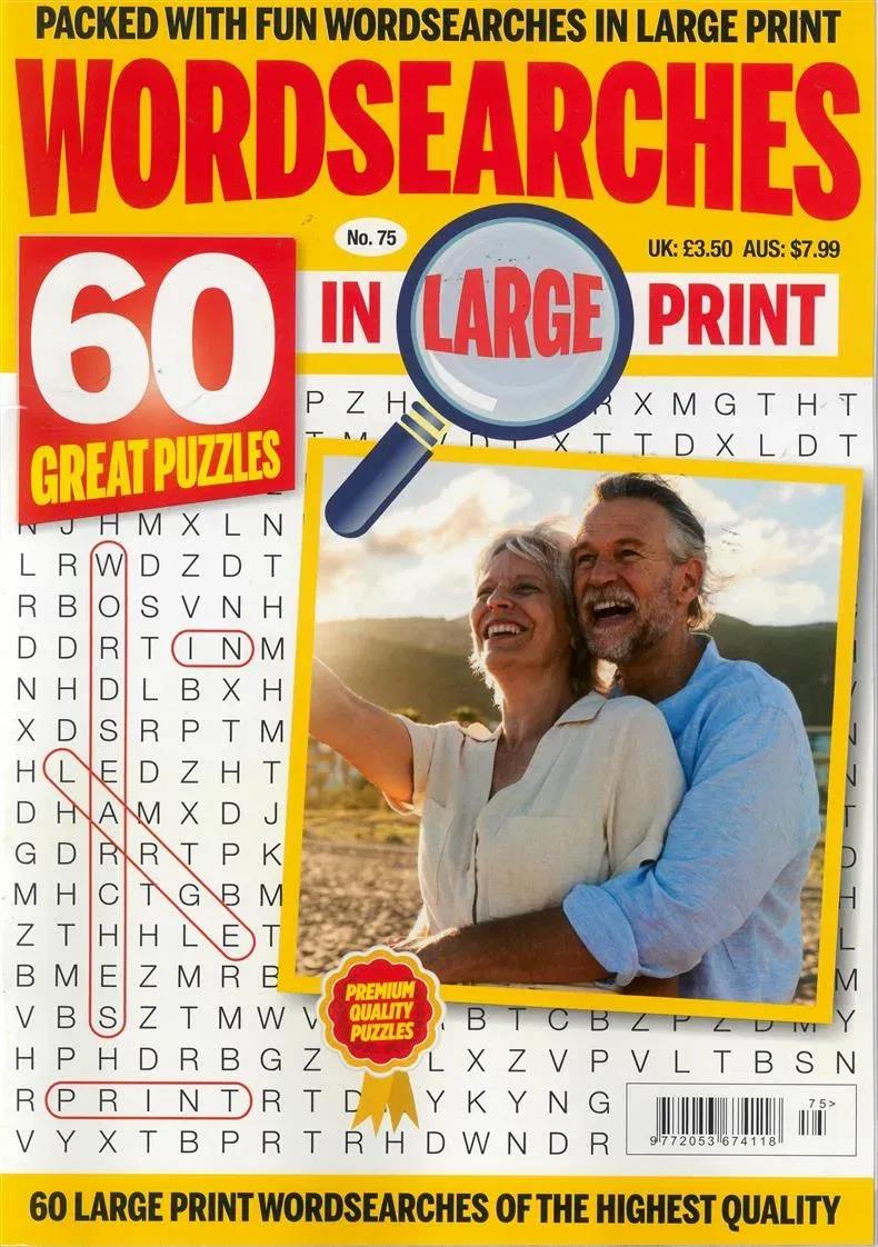 Wordsearches in Large Print Magazine